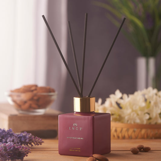 ENCE Mystique Noire Almond & Arabian Jasmine Reed Diffuser (100ml / 90 Days)