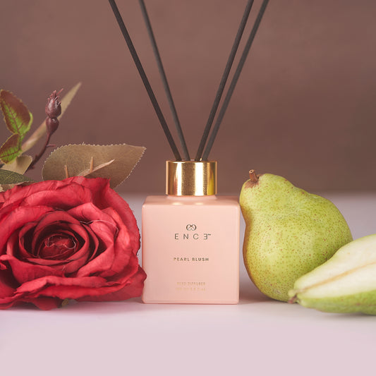 ENCE Pearl Blush Pear & Indian Damask Rose Reed Diffuser (100ml / 90 Days)