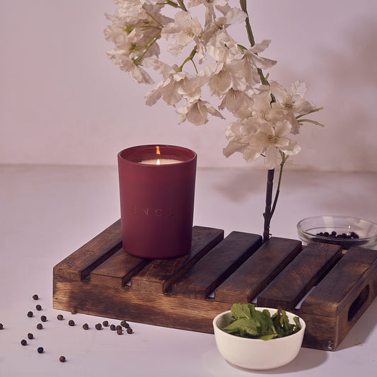 ENCE Celya Mint & Pepper Luxury Soy Candle (200g / 50 Hrs)