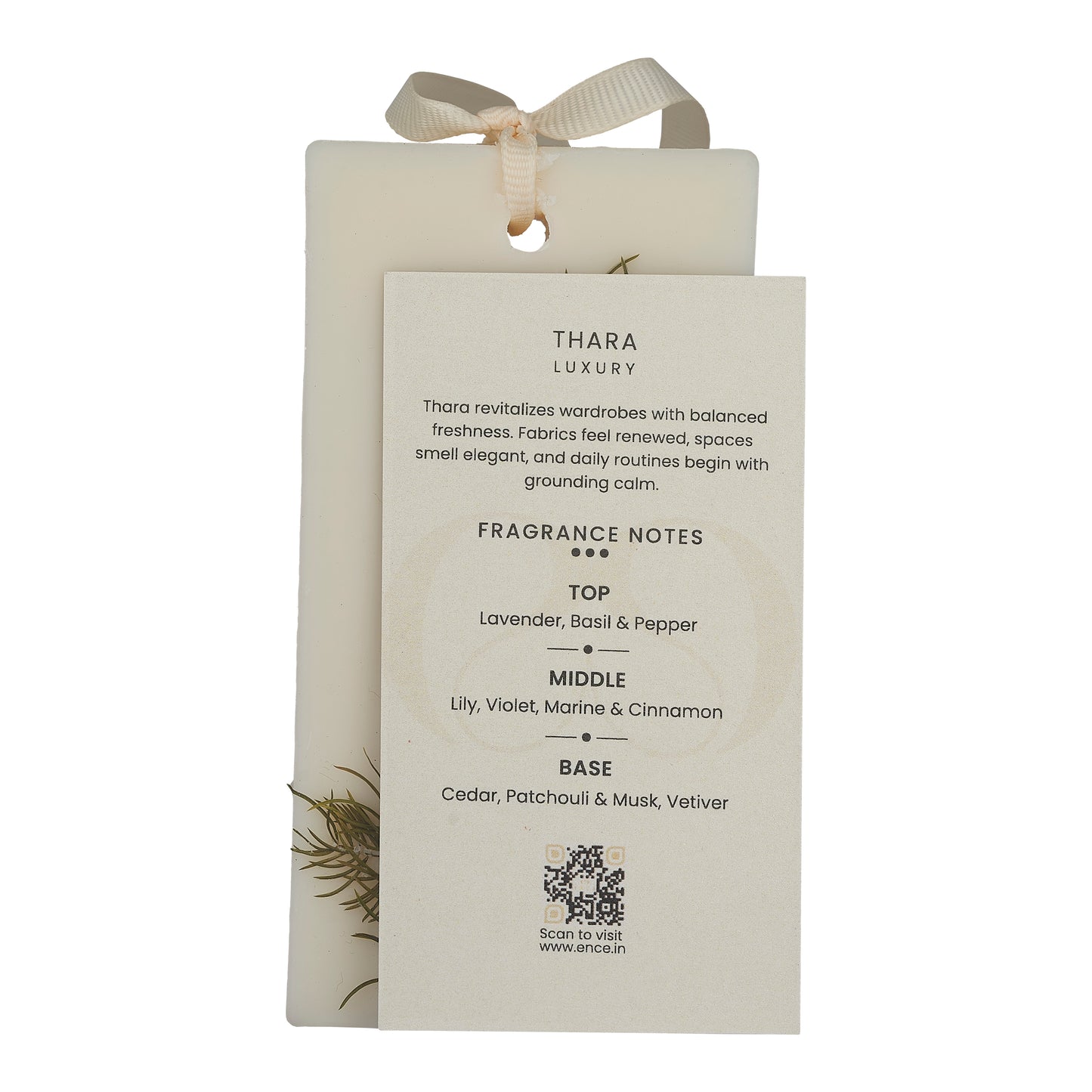 ENCE Thara Basil & Lily Closet Candle (80g / 45+ Days)