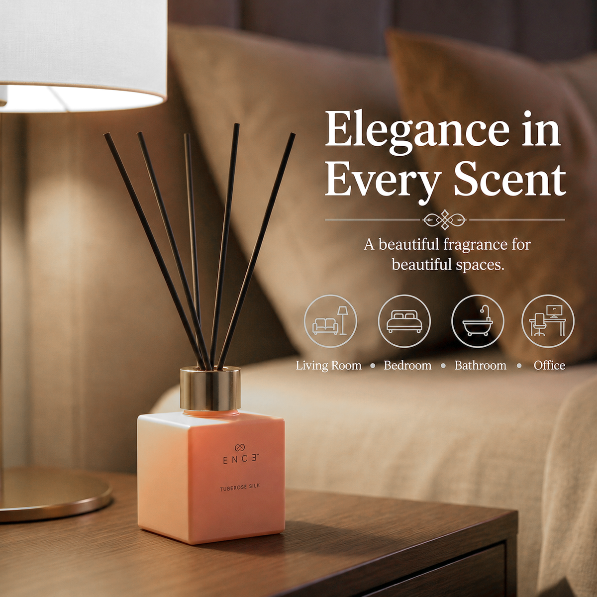 Tuberose Silk  Plum & Tubercose Reed Diffuser