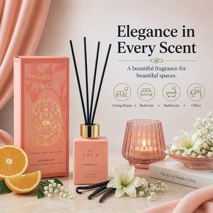 Golden Lily  Orange & Lily Of The Valley Reed Diffuser