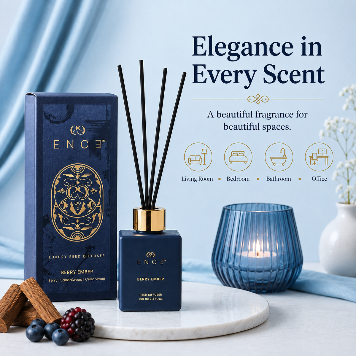 Berry Ember – Berry & Mysore Sandalwood Reed Diffuser