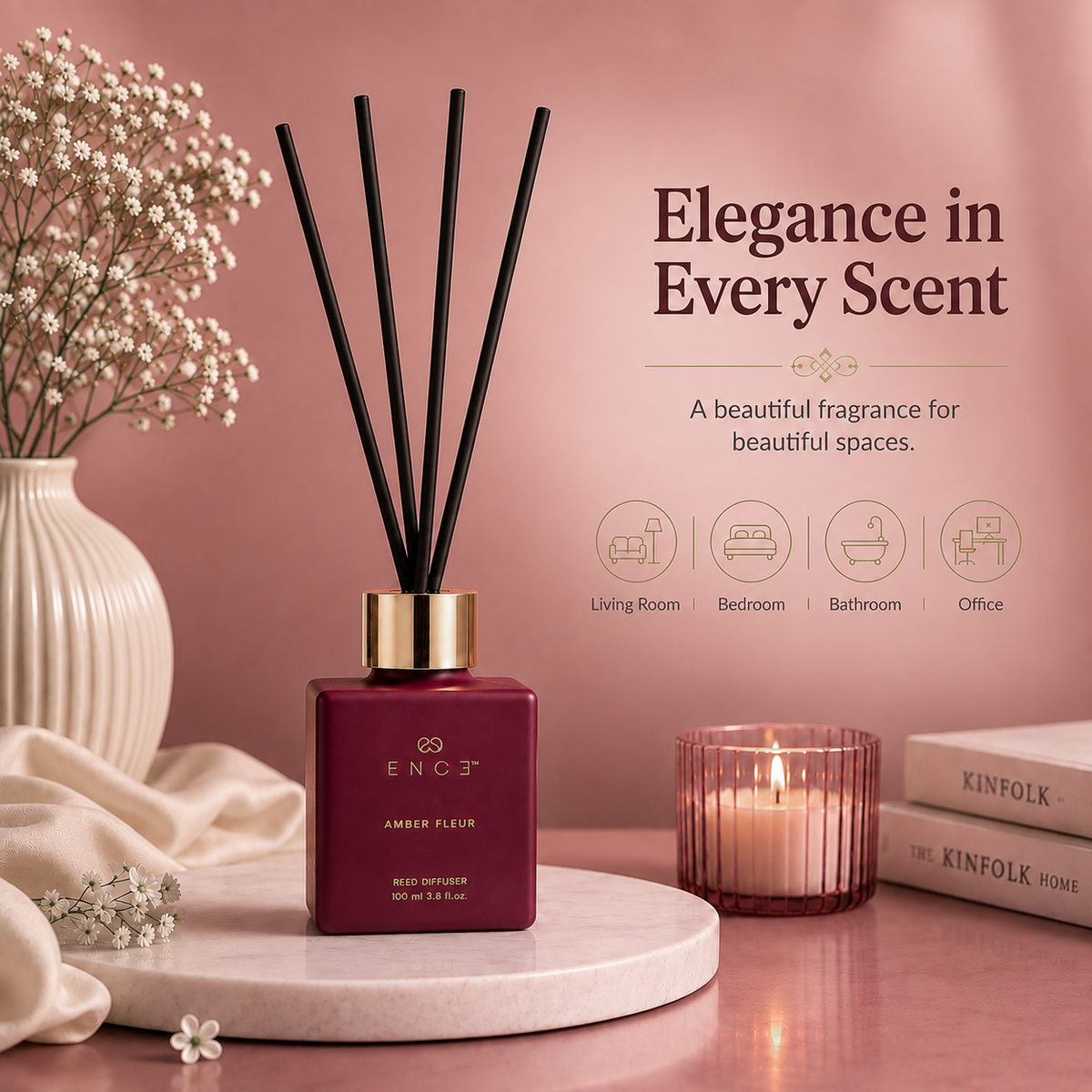 Amber Fleur  Rasberry & Muget Reed Diffuser