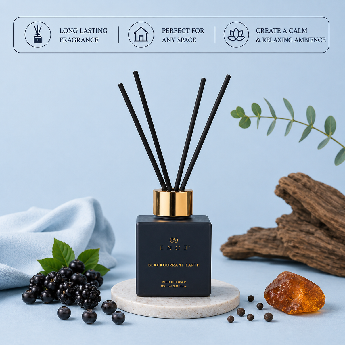Blackcurrant Earth  Cassis & Gardenia Reed Diffuser
