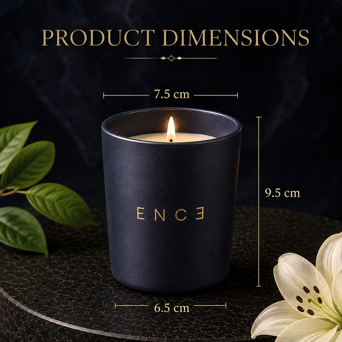 Thara  Basil & Lily Luxury Soy Candle