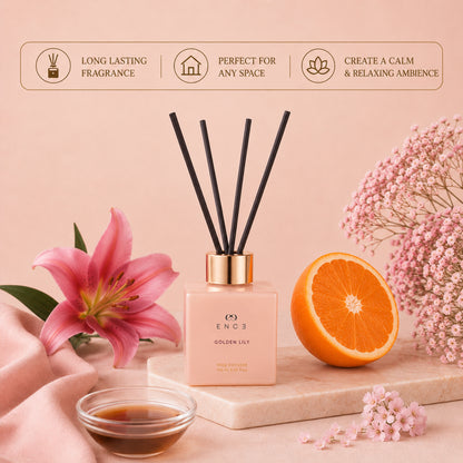 Golden Lily  Orange & Lily Of The Valley Reed Diffuser