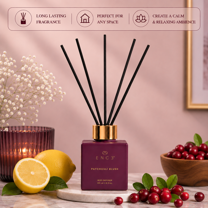 Patchouli Blush  Cranberry & Cardamom Reed Diffuser