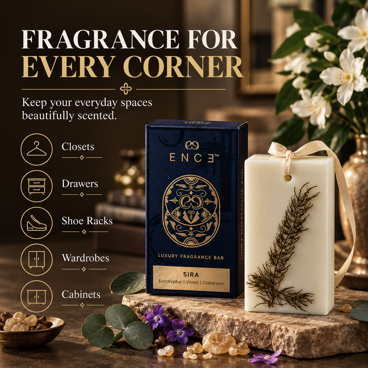Sira  Eucalyptus & Violet Closet Bar