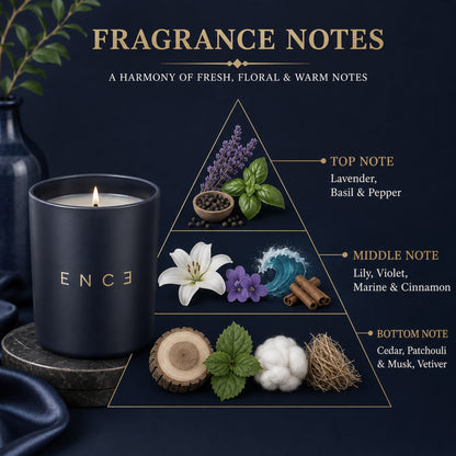Thara  Basil & Lily Luxury Soy Candle