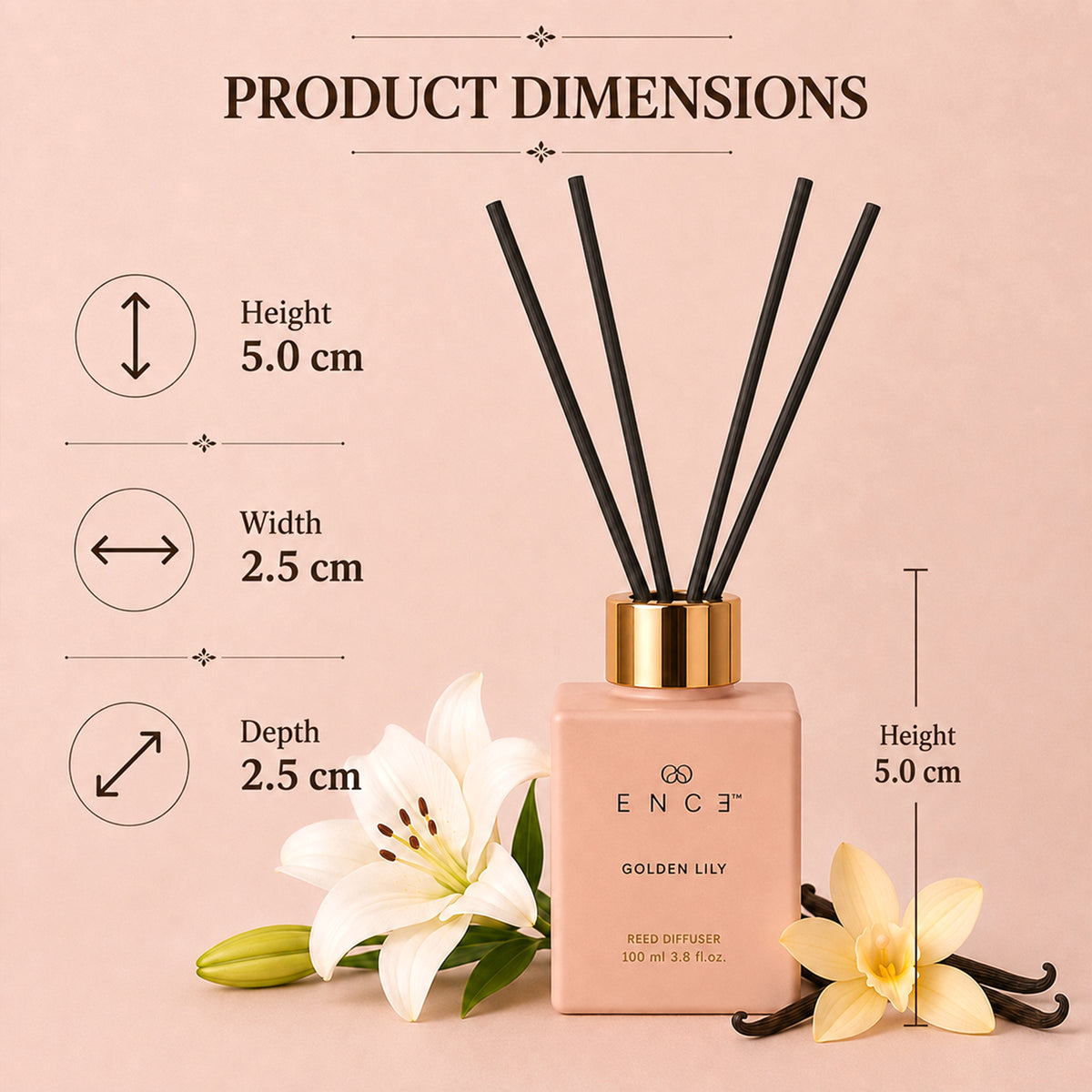 Golden Lily  Orange & Lily Of The Valley Reed Diffuser