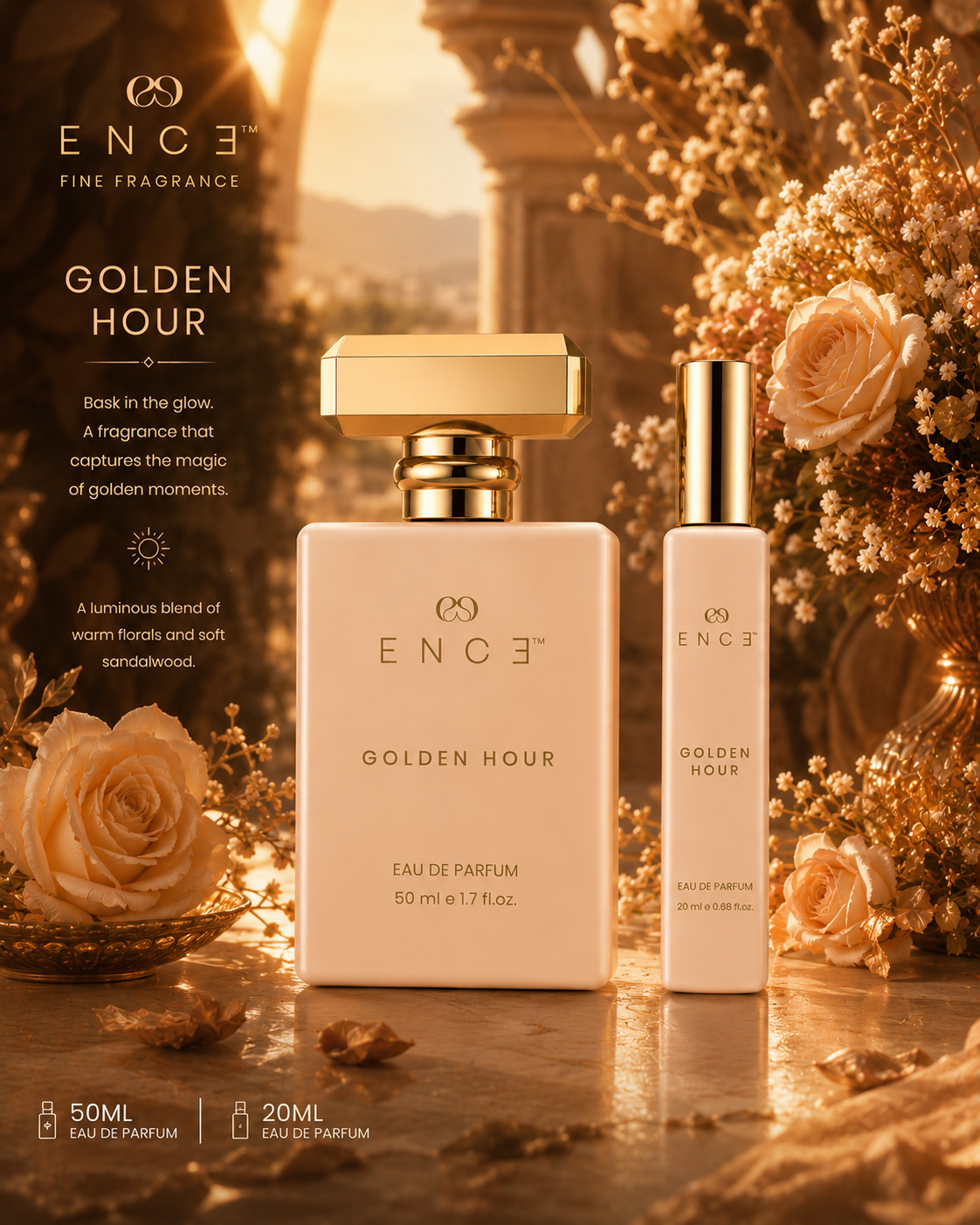 ENCE Golden Hour  Lemon & Provencal Lavender Eau de Parfum (50ml / 20ml)