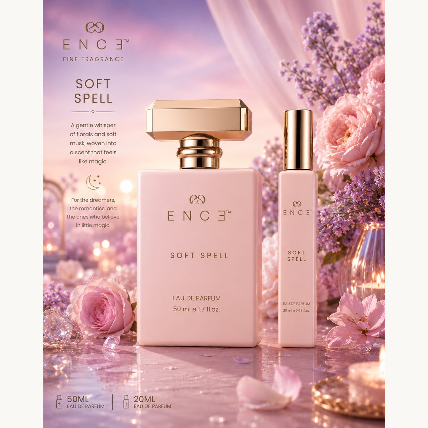 ENCE Soft Spell  Red Berries & Peony Eau de Parfum (50ml / 20ml)