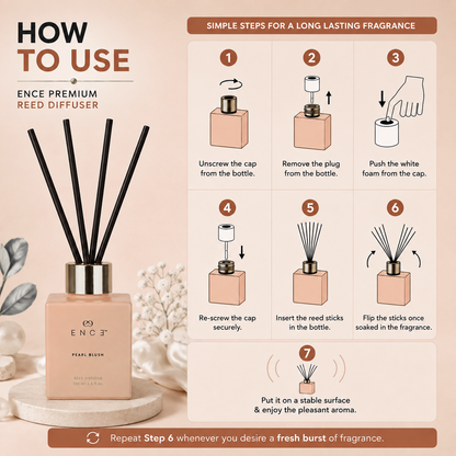 Pearl Blush  Pear & Indian Damask Rose Reed Diffuser
