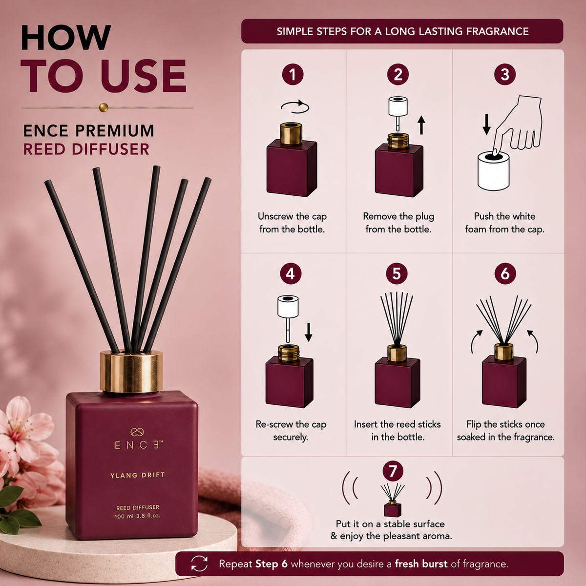 Ylang Drift  Aquatic & Ylang-Ylang de Comores Reed Diffuser
