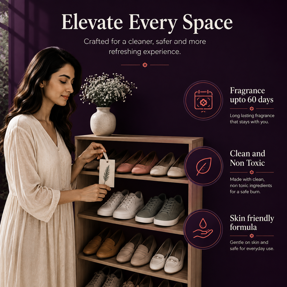 Nyra  Lavendar & Orange Blossom Closet Bar