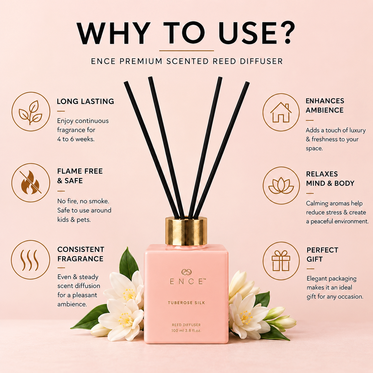 Tuberose Silk  Plum & Tubercose Reed Diffuser
