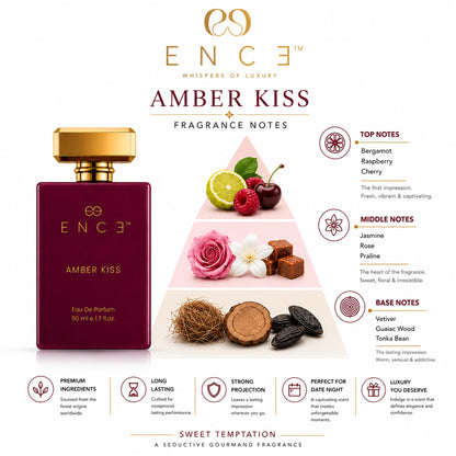ENCE Amber Kiss  Cherry & Praline Eau de Parfum (50ml / 20ml)