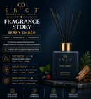 ENCE Berry Ember – Berry & Mysore Sandalwood Reed Diffuser (100ml, Up to 90 Days)