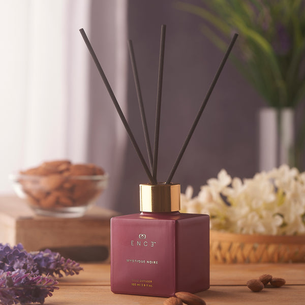ENCE Mystique Noire  Almond & Arabian Jasmine Reed Diffuser (100ml / 90 Days)