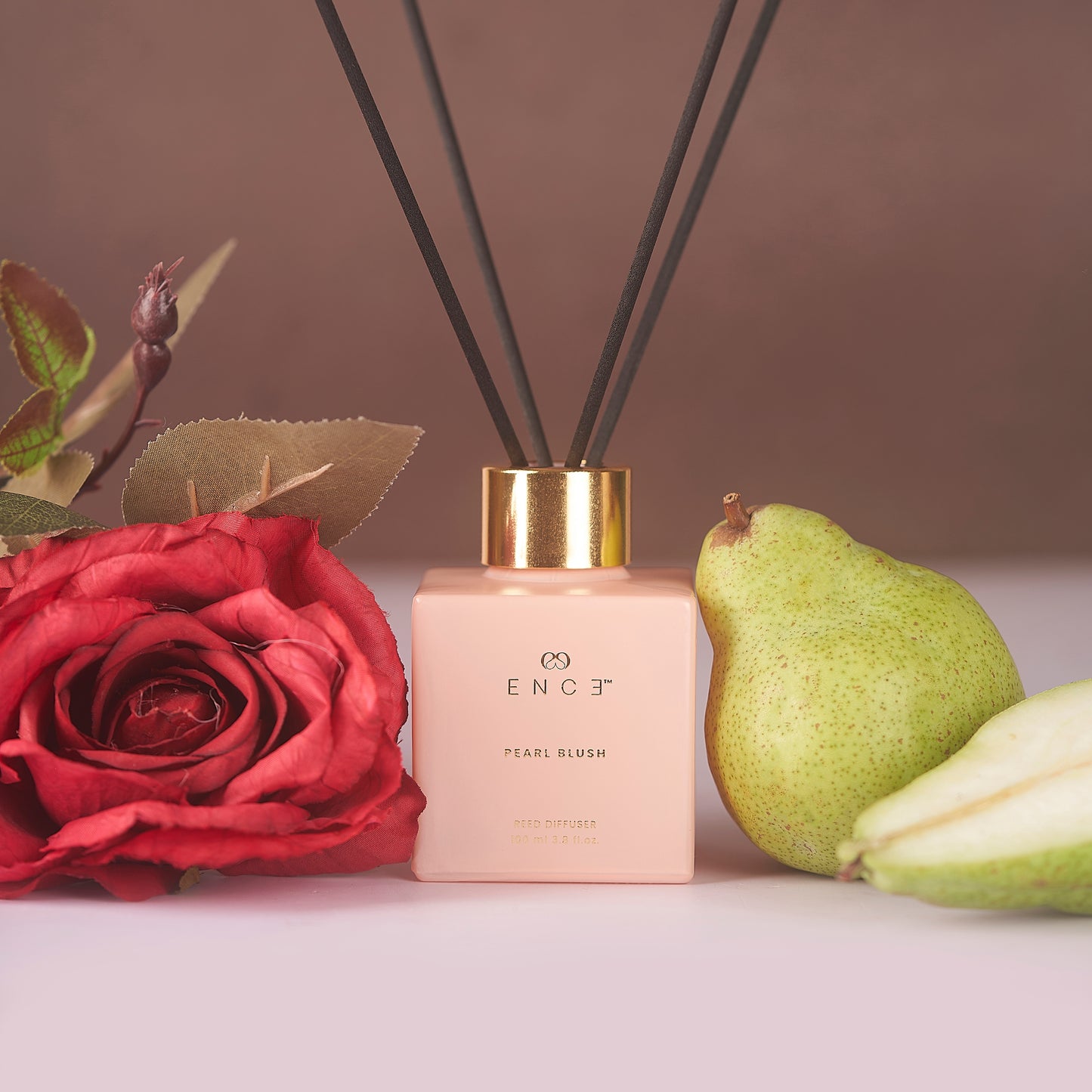 ENCE Pearl Blush  Pear & Indian Damask Rose Reed Diffuser (100ml / 90 Days)