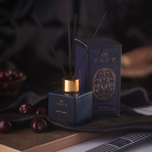 ENCE Berry Ember – Berry & Mysore Sandalwood Reed Diffuser (100ml, Up to 90 Days)