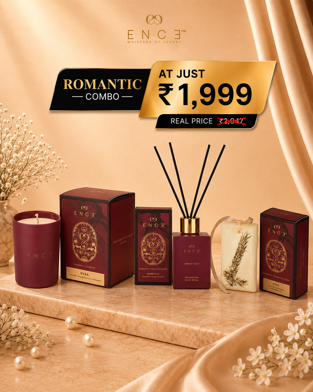 ENCE Romantic Home Fragrance Combo