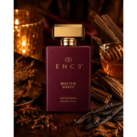 ENCE Molten Grace Honey & Tobacco Eau de Parfum (50ml / 20ml) – angled product shot (view 1)