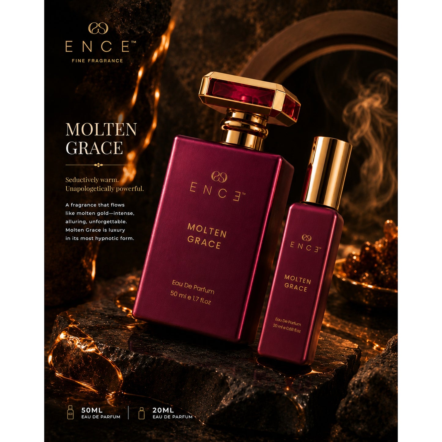 ENCE Molten Grace  Honey & Tobacco Eau de Parfum (50ml / 20ml)