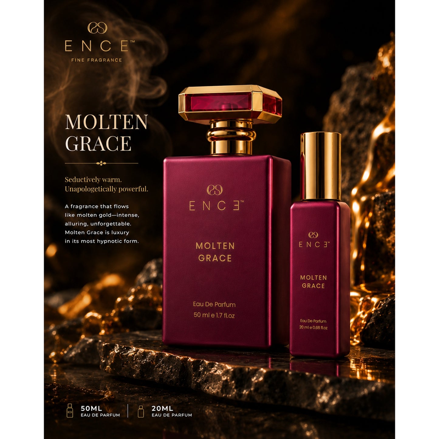 ENCE Molten Grace  Honey & Tobacco Eau de Parfum (50ml / 20ml)