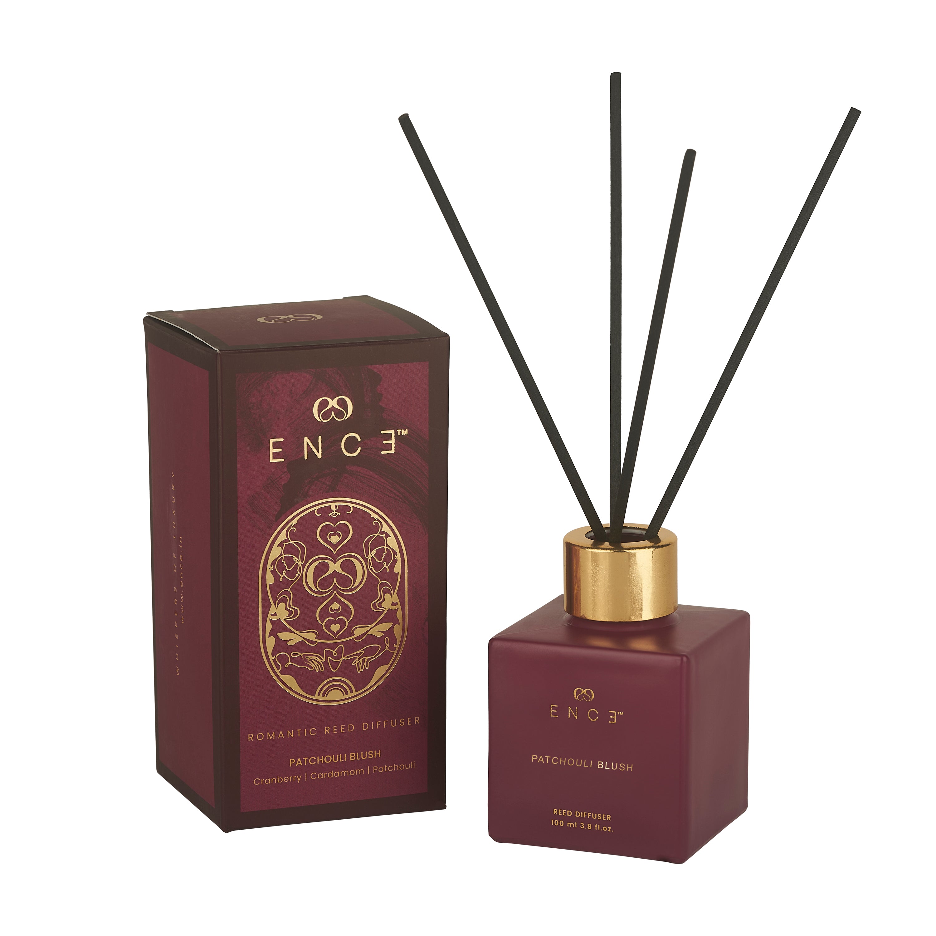 ENCE Patchouli Blush  Cranberry & Cardamom Reed Diffuser (100ml / 90 Days)