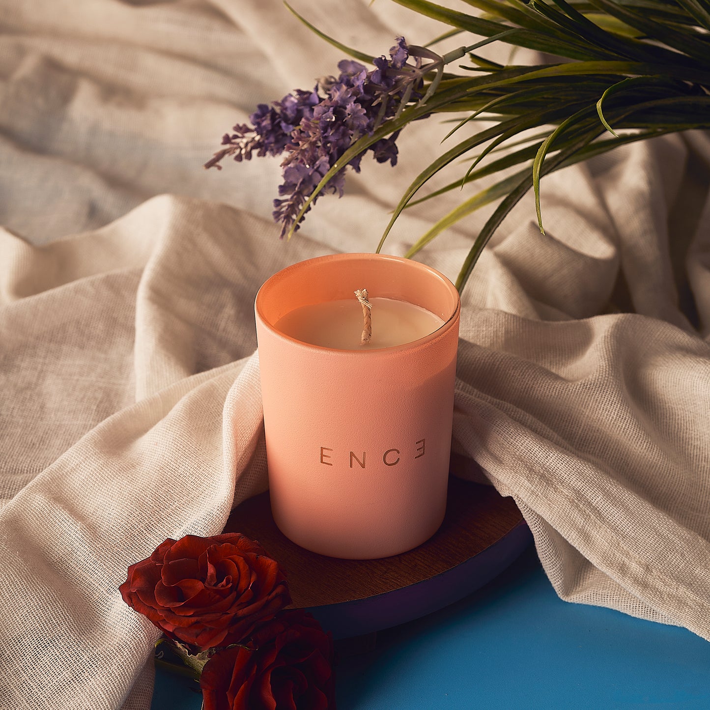 ENCE Ruelle  Lemon & Indian Damask Rose Luxury Soy Candle (200g / 50 Hrs)