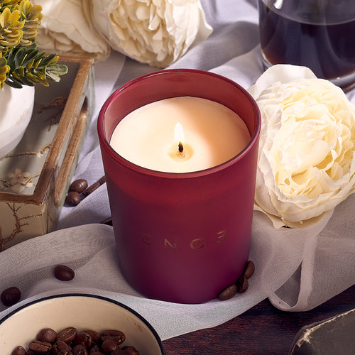 ENCE Lura  Coffee & Atlas Cedarwood Luxury Soy Candle (200g / 50 Hrs)