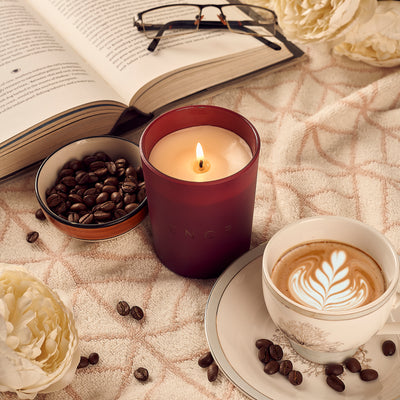 ENCE Lura Coffee & Atlas Cedarwood Luxury Soy Candle (200g / 50 Hrs) – product photo 3 of 6