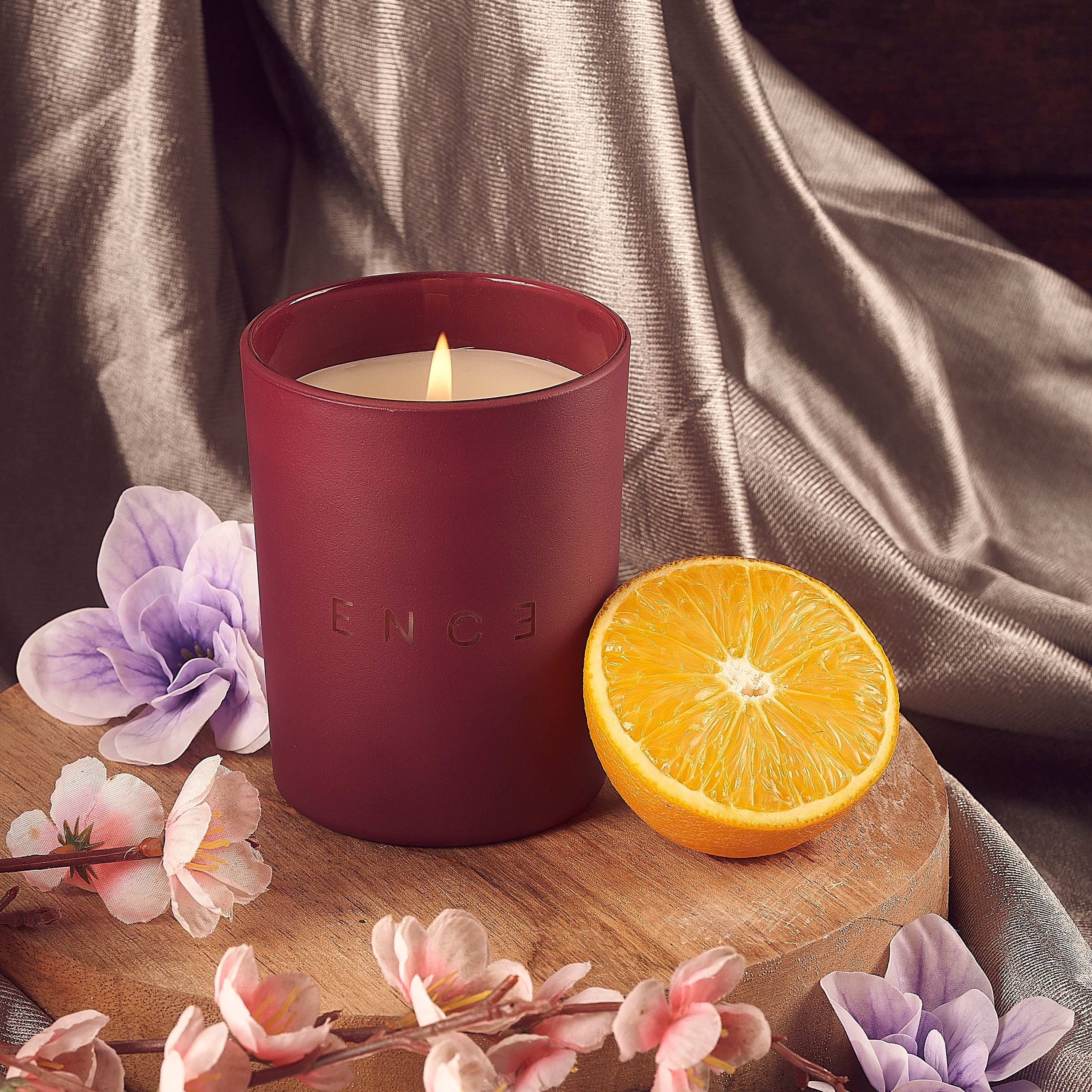 ENCE Nyra  Lavendar & Orange Blossom Luxury Soy Candle (200g / 50 Hrs)
