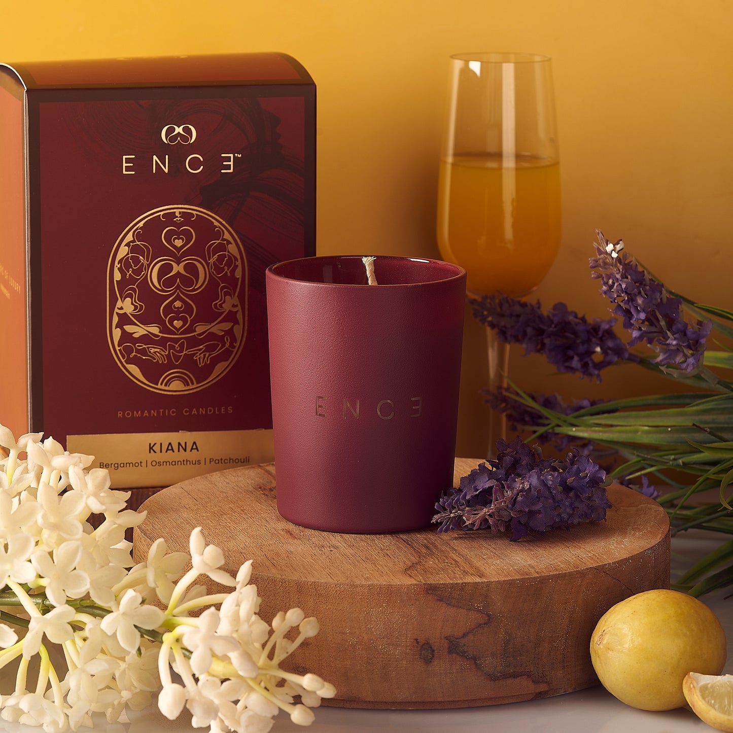 ENCE Kiana  Calabrian Bergamot & Osmanthus Luxury Soy Candle (200g / 50 Hrs)