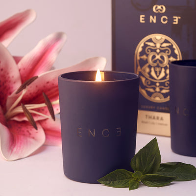 ENCE Thara Basil & Lily Luxury Soy Candle (200g / 50 Hrs) – product photo 2 of 6