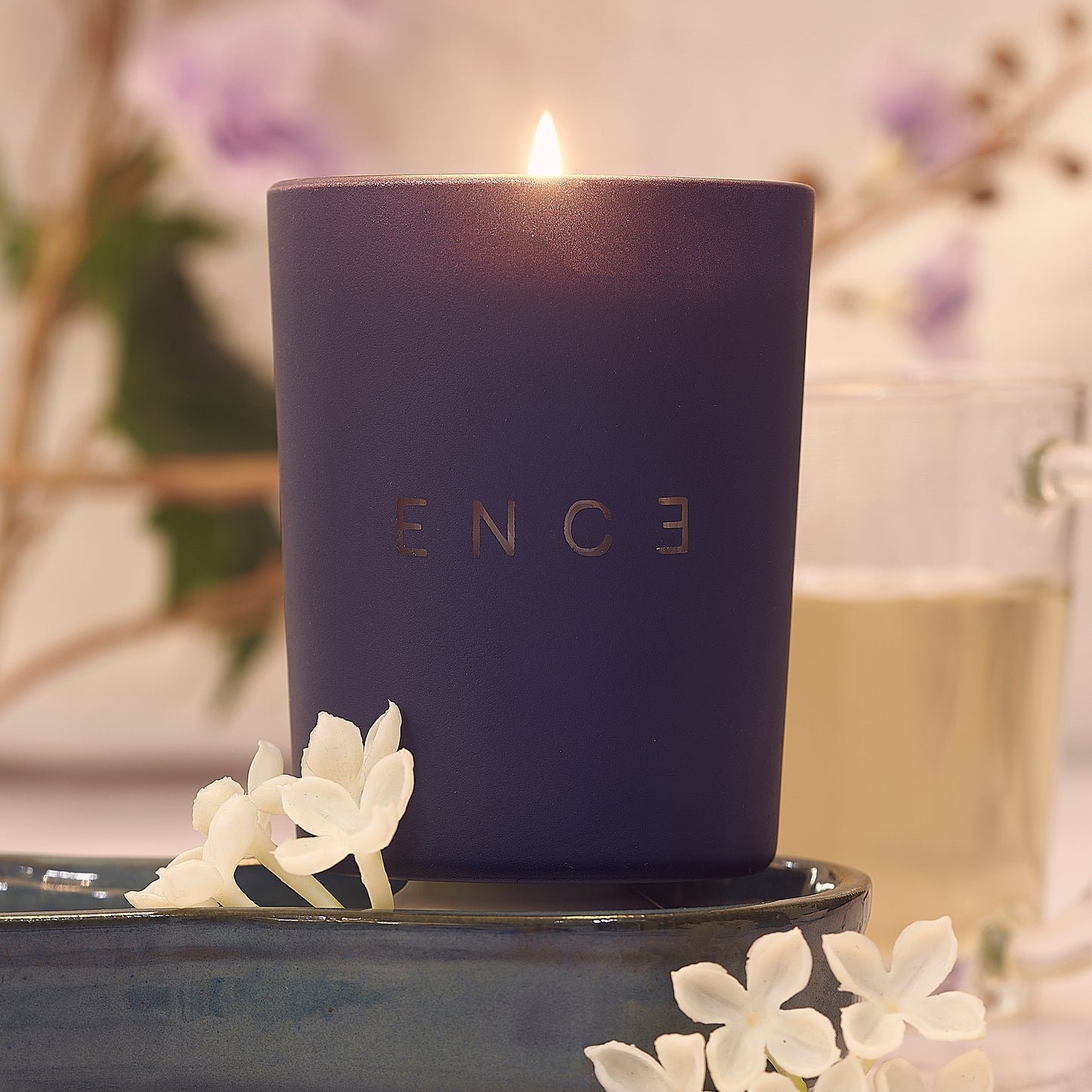 ENCE Noor  Japanese Green Tea & Lavendar Luxury Soy Candle (200g / 50 Hrs)