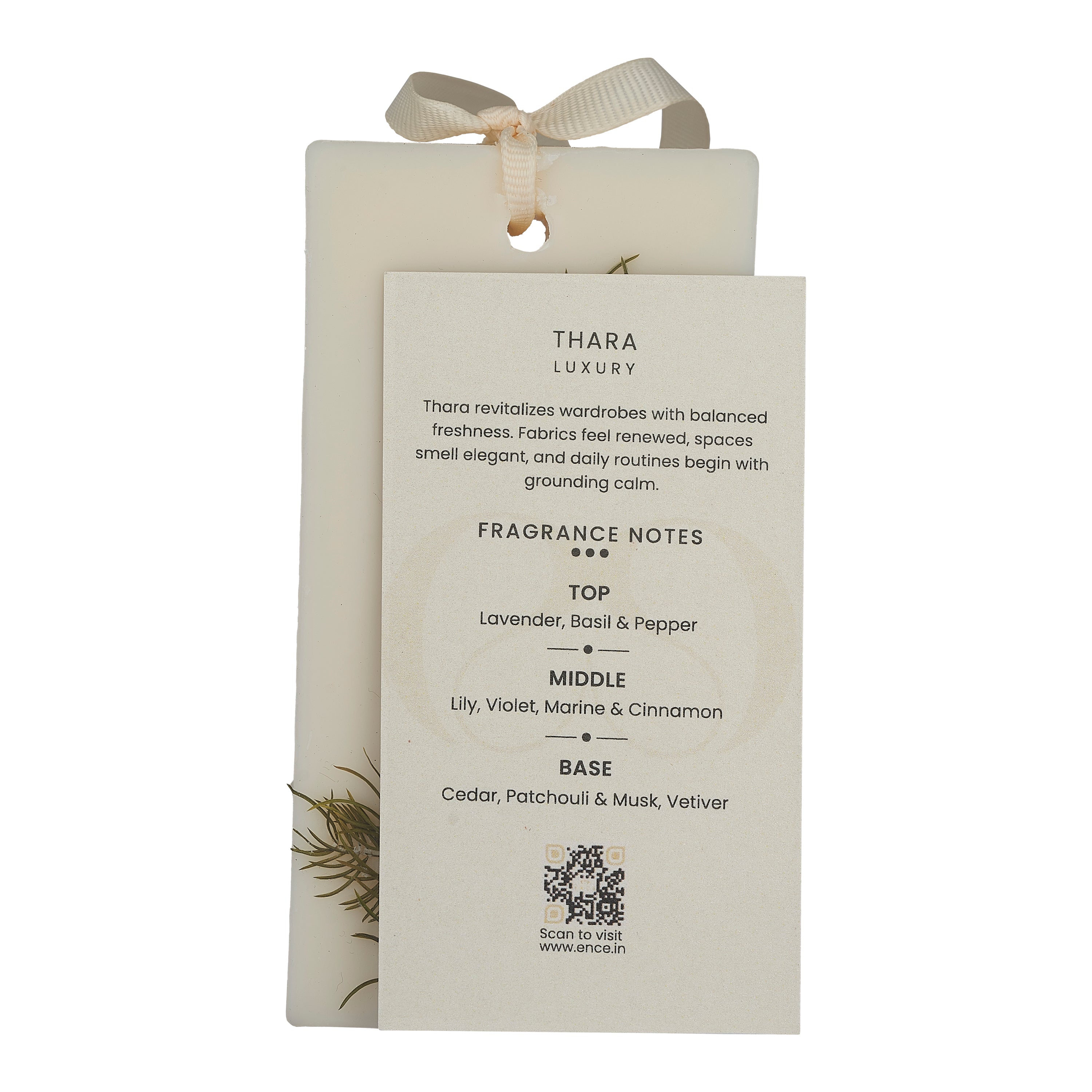ENCE Thara  Basil & Lily Closet Candle (80g / 45+ Days)