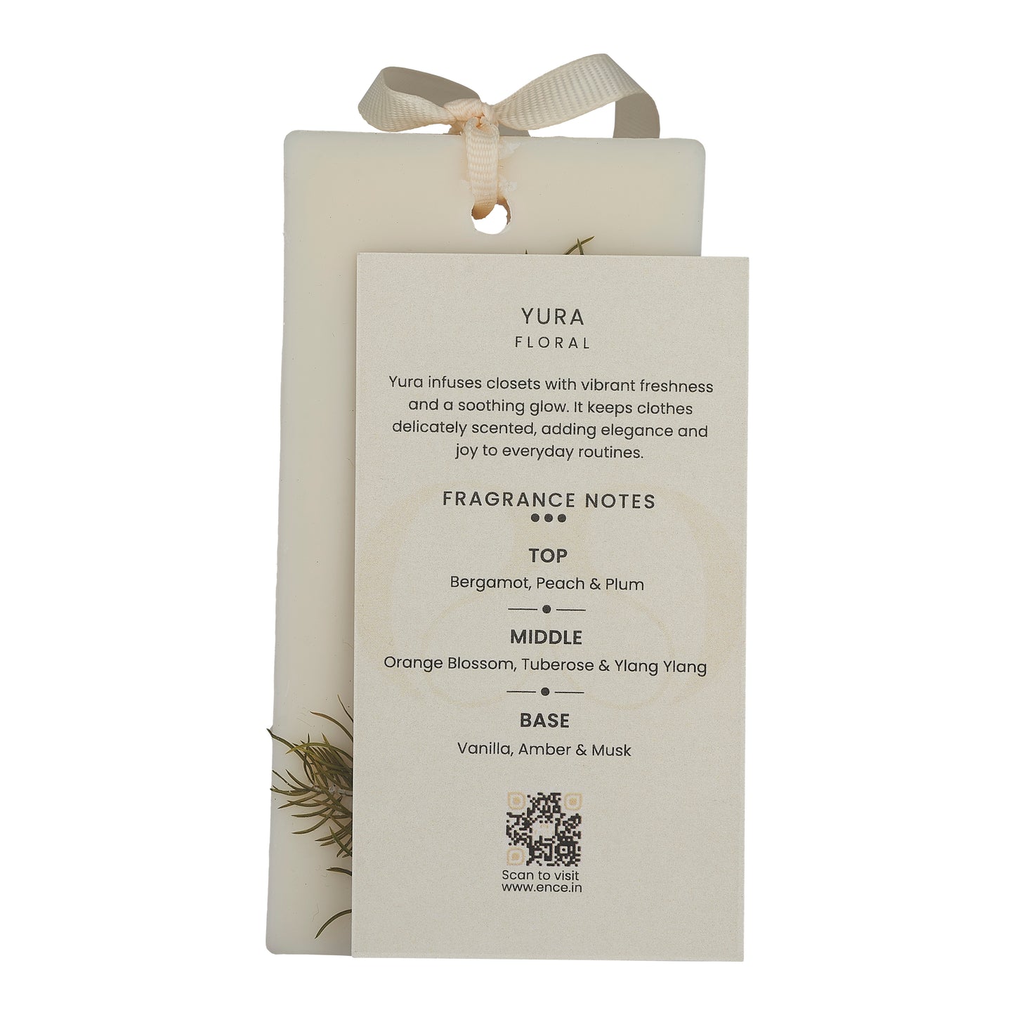 ENCE Yura  Citrus & Ylang-Ylang de Comores Closet Candle (80g / 45+ Days)