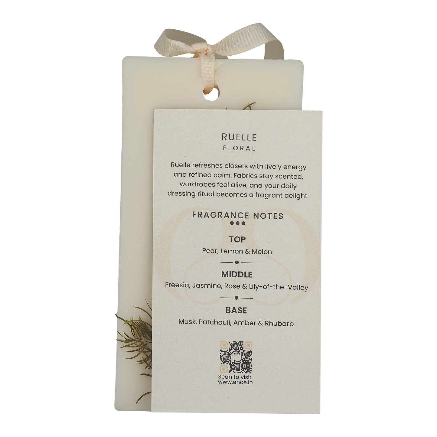 ENCE Ruelle  Lemon & Indian Damask Rose Closet Candle (80g / 45+ Days)