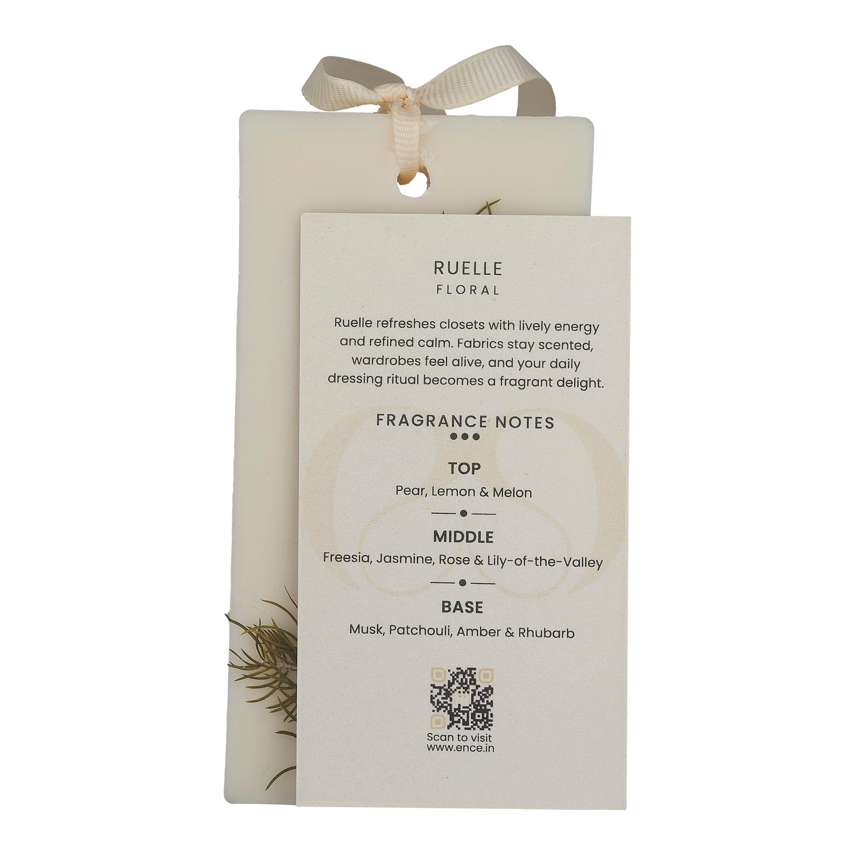 ENCE Ruelle  Lemon & Indian Damask Rose Closet Candle (80g / 45+ Days)