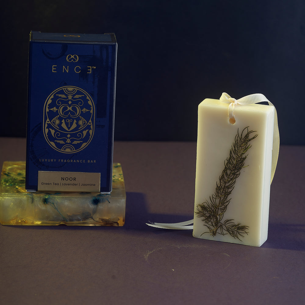 ENCE Noor  Japanese Green Tea & Lavendar Closet Candle (80g / 45+ Days)