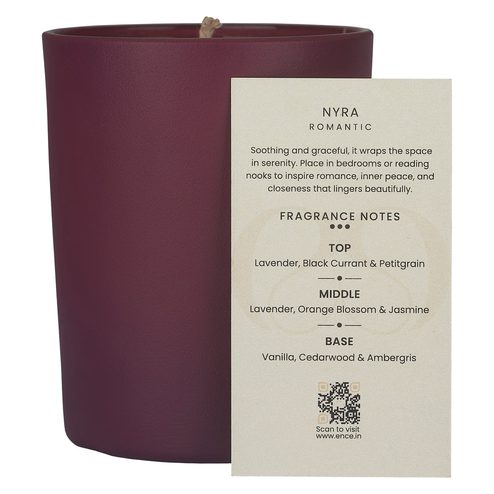 ENCE Nyra  Lavendar & Orange Blossom Luxury Soy Candle (200g / 50 Hrs)