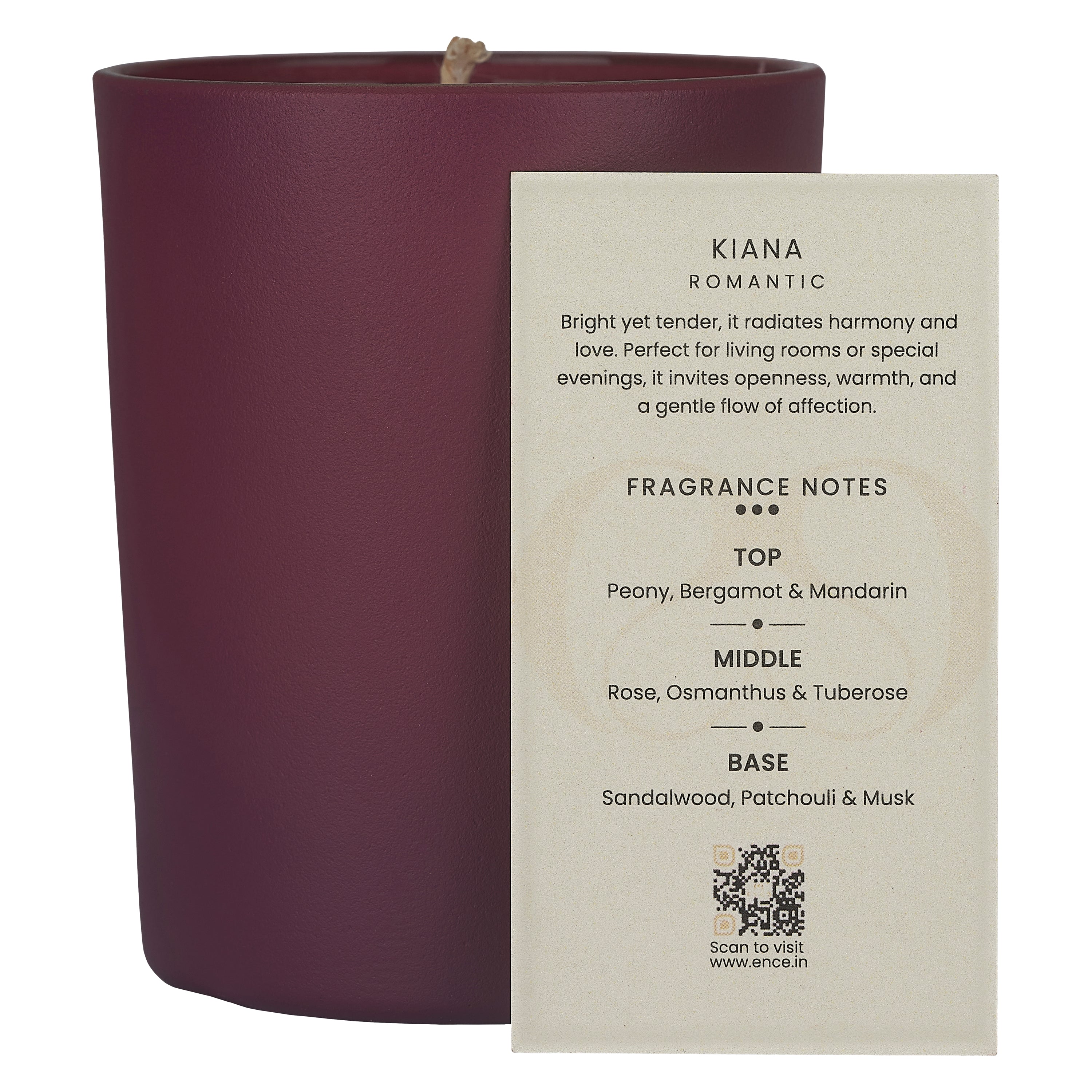 ENCE Kiana  Calabrian Bergamot & Osmanthus Luxury Soy Candle (200g / 50 Hrs)