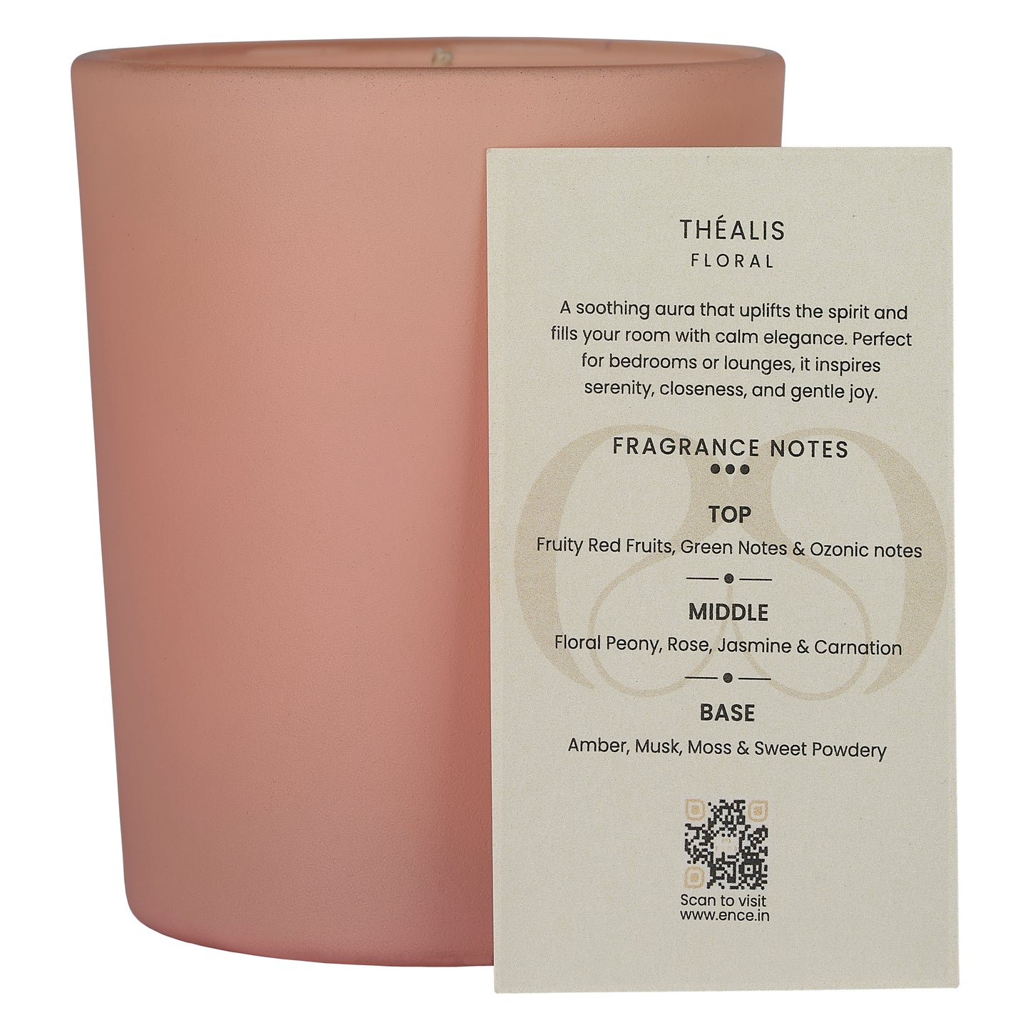 ENCE Thelais  Red Berries & Peony Luxury Soy Candle (200g / 50 Hrs)