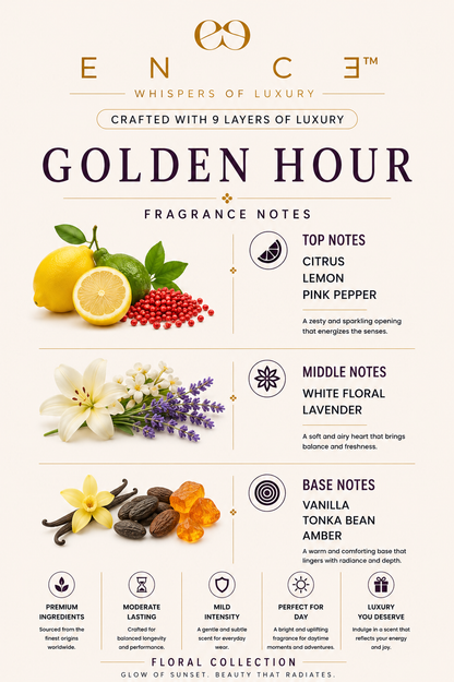 ENCE Golden Hour  Lemon & Provencal Lavender Eau de Parfum (50ml / 20ml)