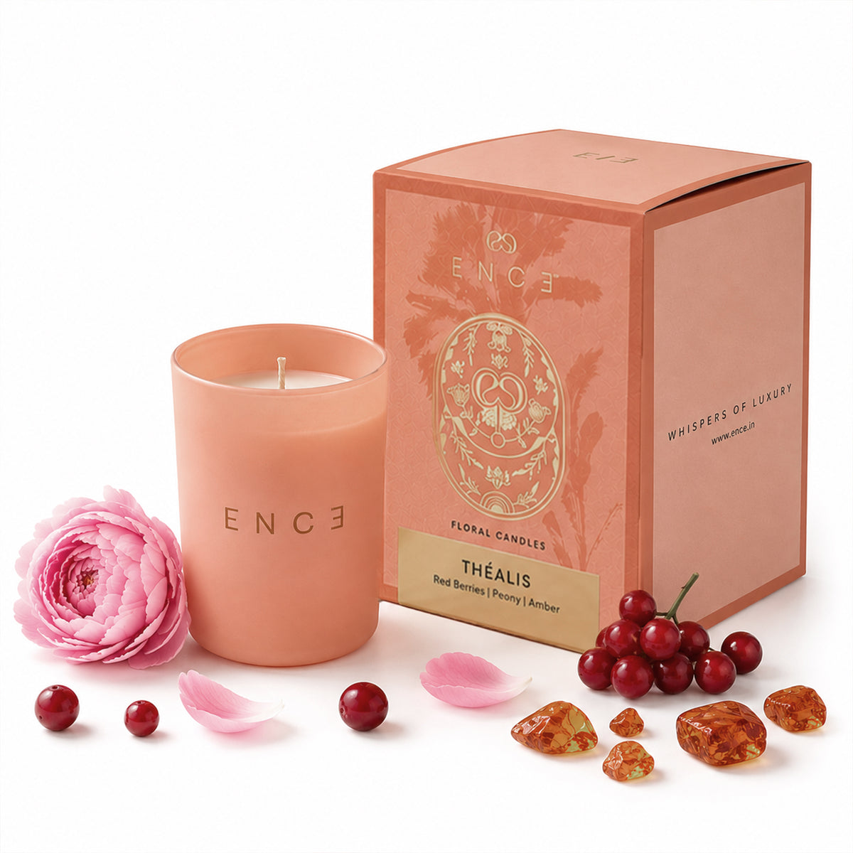 Thelais  Red Berries & Peony Luxury Soy Candle