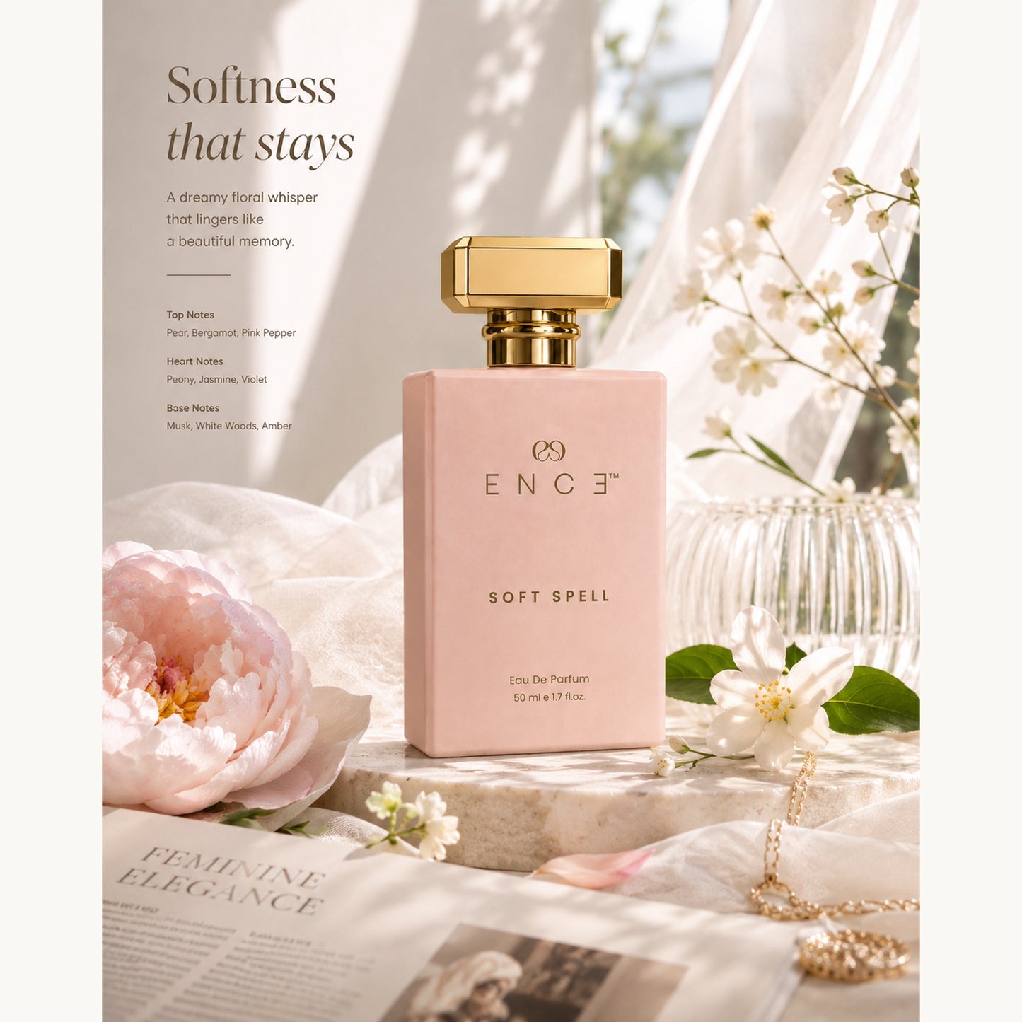 ENCE Soft Spell  Red Berries & Peony Eau de Parfum (50ml / 20ml)