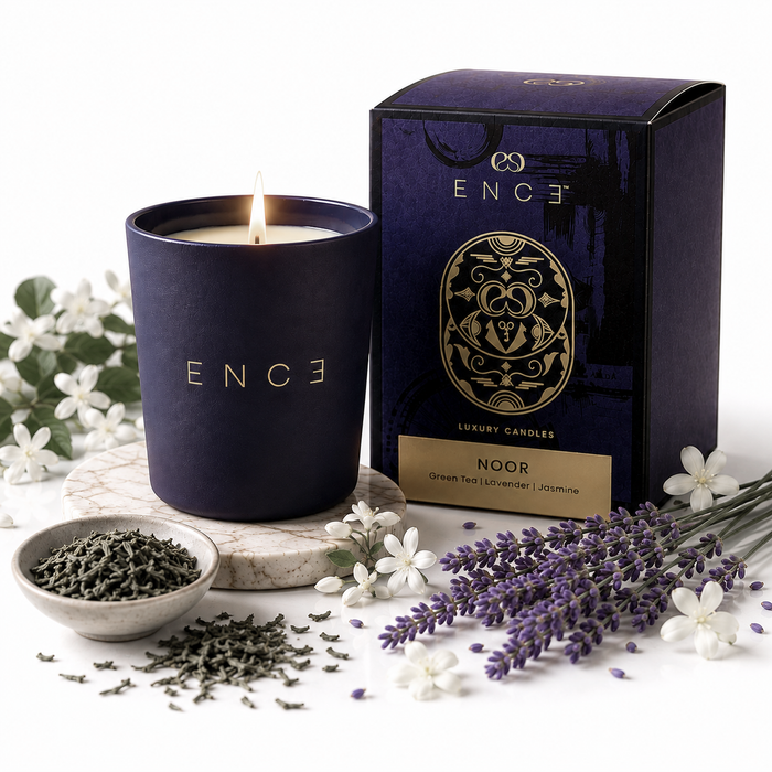 Noor  Japanese Green Tea & Lavender Luxury Soy Candle